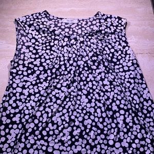 Black and white spotted blouse